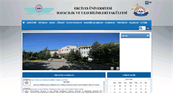 Desktop Screenshot of havacilik.erciyes.edu.tr